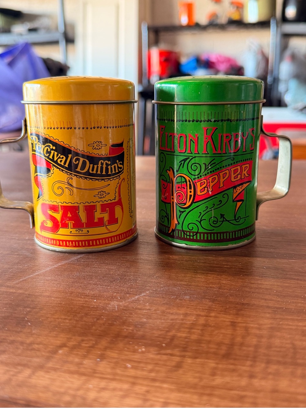 Vintage-Style Yellow 'Percival Duffins' Salt Tin - Home Accents